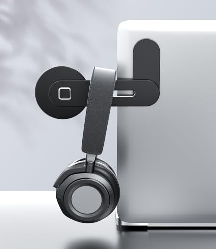 CloudValley Adjustable Laptop Stand, Magnetic Phone Holder, Aluminum Slim Computer Monitor Side Mount Clip for iPhone MagSafe Series & All Phones, Portable Foldable Computer Expansion Bracket, Black | Aluminum Slim Computer Side Mount Clip for All Phones,