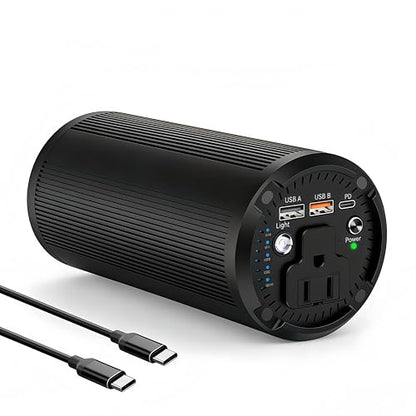 Portable Laptop Charger 27000mAh 98Wh, Power Bank with AC Outlet 65W PD Fast Charging External Battery Pack, Mini Portable Power Station for MacBook Pro Dell HP Travel Camping Airline Approved