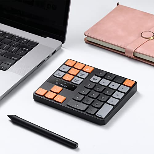 SurnQiee Bluetooth Numeric Keypad, Wireless Number Pad 35-Keys Financial Accounting Rechargeable Number Keyboard for Laptop Desktop, PC, Notebook - color: 35 keys - Bluetooth