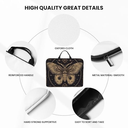 14 inch Laptop Sleeve with Handle Shockproof Laptop Bag Waterproof Computer Cover Bag Moth Briefcase