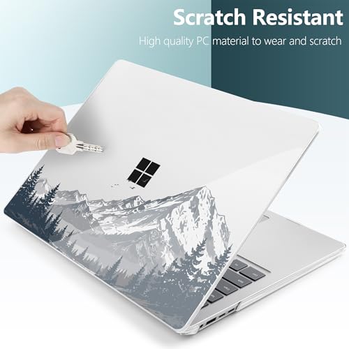 Batianda Mountain Escape Case for Microsoft Surface Laptop 15 inch | Fits Surface Laptop for Business 8th Edition 2026 & Surface Laptop 7 15" 2024, 4-in-1 Bundle, Slim Hard Shell, Precision Fit - color: Misty Mountain