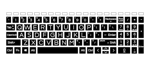 Keyboard Skin Compatible for 15.6" HP Laptop 15-fc 15-fd 15t-fd 15z-fc, HP Pavilion 15 15-eg/eh/er 15t-eg200/eg300 15z-eh300, HP Pavilion 17z 17z-cp000 17z-ca200 17-cn 17-cp (Big Letters Black) - color: Big Letters - Black