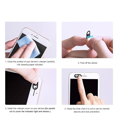 3Pcs Cute Animal Webcam Cover Slide, Ultra Thin Laptop Camera Cover Slider for MacBook, Computer, iPad, Smartphone and PC Privacy Blocker