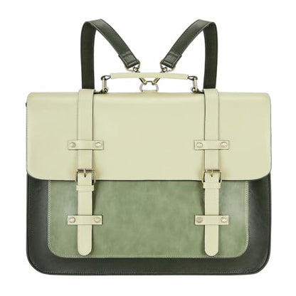 ECOSUSI Laptop Bag for Women Vegan Leather Messenger Bag Fashion Briefcase Computer Satchel Bag - color: Green
