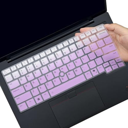 Keyboard Cover for Lenovo Thinkpad L14 Gen 5 /Thinkpad P14s Gen 5 / Thinkpad T14 Gen 5 /Thinkpad T14s Gen 6 14 Inch Laptop, US English Layout Keyboard Cover Skin Protector-OmbrePurlple - color: OmbrePurlple