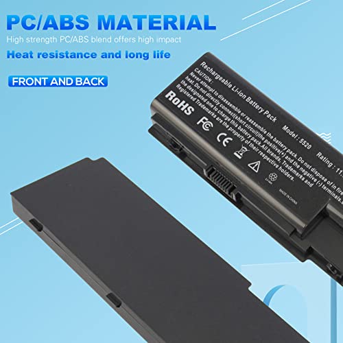Laptop Battery for Gateway NV73 NV74 NV78 5920G NV79, for Acer AS07B31 AS07B51 AS07B41 AS07B42 AS07B32 AS07B61 AS07B71 AS07B72 AS07B52 ICL50 ICY70 ICW50, Acer Aspire 5920 5315 5520 6930 7520 7720 - size: 7.28*2.72*0.94inch 5920