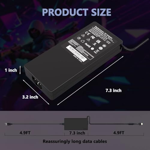 330W for Lenovo Laptop Charger Square Tip Fit for Lenovo Legion ThinkPad | Compatible with Lenovo Pro 5 5i 7 7i 9 16IRX8 16IRX9 RTX 4070 4080 4090,ThinkPad P15 16 17, ADL330SDC3A, GX21M50608,Legion 9i