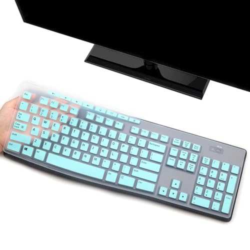 Keyboard Cover Skin Protector Fit Logitech MK275 MK270 Keyboard, Logitech K200 K260 K270 MK200 MK260 Ultra Thin Desktop PC Silicone Keyboard Cover-HotBlue - color: HotBlue