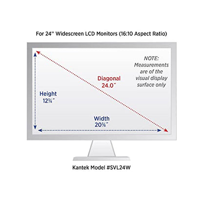 Kantek Secure-View Blackout Privacy Filter for 24-Inch Widescreen Monitors (Measured Diagonally – 16:10 Aspect Ratio), Anti-Glare, Anti-Blue Light (SVL24W) - style: 24" Widescreen (16:10 Ratio)