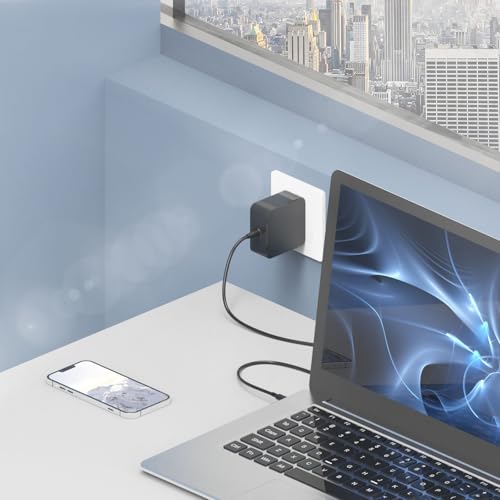 Hafiuege 100W USB C Laptop Charger, Type C Power Adapter for All Devices | Fit for Asus ROG Ally , HP Chromebook, Lenovo ThinkPad, Acer Laptops, Charge Type-C 96W 90W 65W 45W 30W Devices