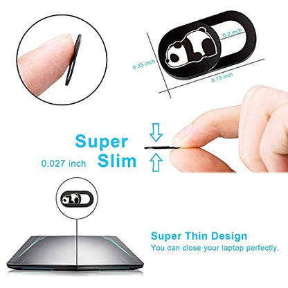 SIREG Webcam Cover Slide Ultra Thin - Cute Panda Web Camera Cover fits Laptop,Tablet,Computer, Smartphone, Protect Your Privacy and Security,Strong Adhesive