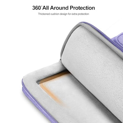 MOSISO 360 Protective Laptop Bag, Computer Bags | Laptop Sleeve Bag with Trolley Sleeve&2 Rectangle Pockets&Handle - color: Purple, size: 16 inch