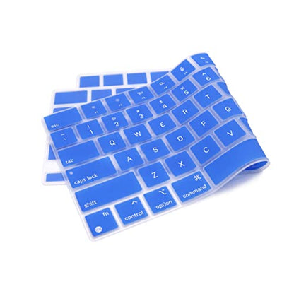 Se7enline Compatible with MacBook Keyboard Cover Skin for Mac Neo & Air 13/15 & Pro 14/16 inch (M5 M4 M3 M2 M1 A18 Pro) 2026/2025/2024/2023/2022/2021 Silicone Waterproof Dustproof Durable,Deep Blue - color: Deep Blue