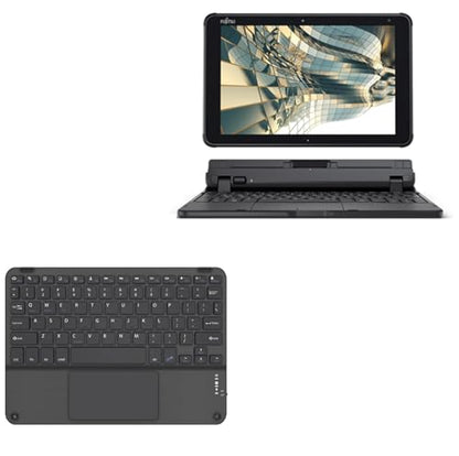 BoxWave Keyboard Compatible with Fujitsu Stylistic Q5010 - SlimKeys Bluetooth Keyboard with Trackpad, Portable Slim TouchPad - Jet Black