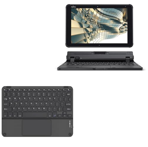 BoxWave Keyboard Compatible with Fujitsu Stylistic Q5010 - SlimKeys Bluetooth Keyboard with Trackpad, Portable Slim TouchPad - Jet Black
