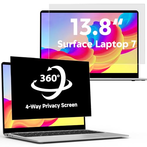 360°Privacy Screen for Microsoft Surface Laptop 7 13.8 inch | (Model:2036 2107), Surface Laptop Privacy Film Filter All Round Anti Peeping Blue light Glare Screen Protector - size: For Surface Laptop 7 13.8 Inch