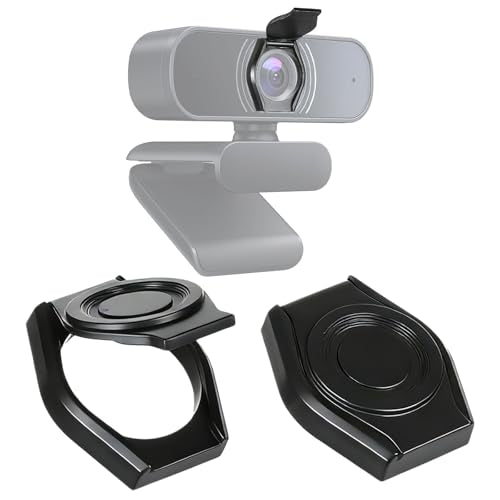 2Pcs Universal Webcam Privacy Cover Desktop Computer Camera Cover | Webcam Cover for Laptop Lens Shutter Cap Hood Plastic Streaming Web Camera Covers Clip for Laptop, Computer Black