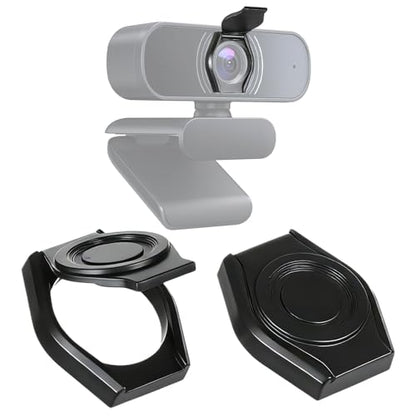 2Pcs Universal Webcam Privacy Cover Desktop Computer Camera Cover | Webcam Cover for Laptop Lens Shutter Cap Hood Plastic Streaming Web Camera Covers Clip for Laptop, Computer Black