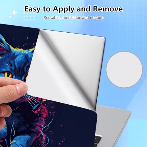 Universal Laptop Skin Sticker Decal for 11.6”12" 13" 13.3" 14" 15" 15.4" 15.6" Reusable Waterproof Scratch-Scratch Resistant Protective Vinyl Laptop Notebook Skin Stickers - Music Cute Cat - color: Music Cute Cat