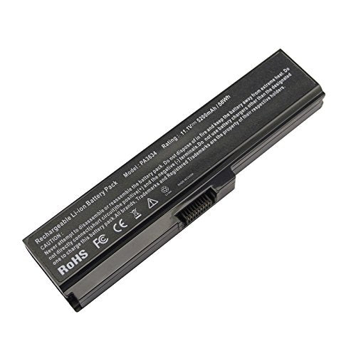 Futurebatt Laptop Battery fit Toshiba Satellite A665 C655 L645 L645D L650 L650D L655 L655D L670 L675 M300 M301 M305 M505 U405 Series, p/n PABAS228 PA3634U-1BRS PA3634U-1BAS PA3635U-1BAM PA3636U-1BRS - size: PA3634 8.86 3.15 1.38 in