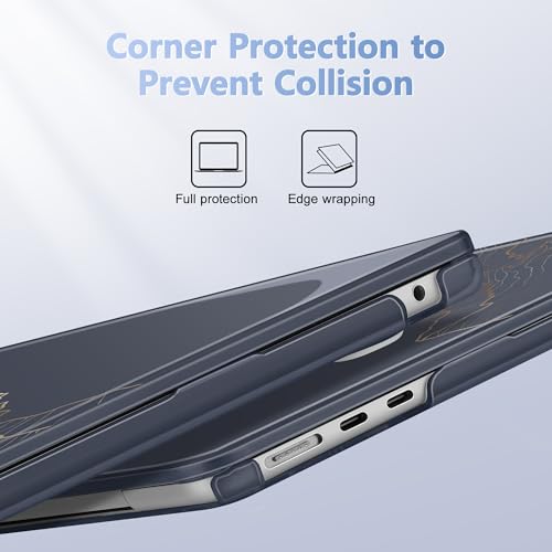 May Chen for MacBook Air 15 inch Case M5 M4 M3 M2 2026 2024-2023, Model A3448 A3241 A3114 A2941, Closes Seamlessly Hard Shell Laptop Cover with Keyboard Cover, Gradient Mountain - color: Gradient mountain