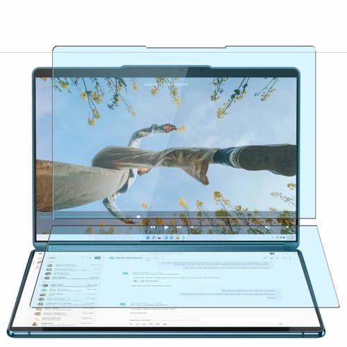 Puccy 4 Pack Anti Blue Light Screen Protector, compatible with Lenovo Yoga Book 9 13IMU9 2-in-1 13.3" Laptop TPU Film Guard （ Not Tempered Glass Protectors ）