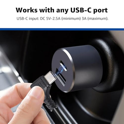 USB-C to DC Car Charger Cable for Furrion FOS07TADS Vision S Monitor Replacement Power Supply Cord for 7inch Screen Display Compatible with Hitch Wireless Backup Camera FOS48TA-BL FOS48TAPK-BL - size: 6.56FT