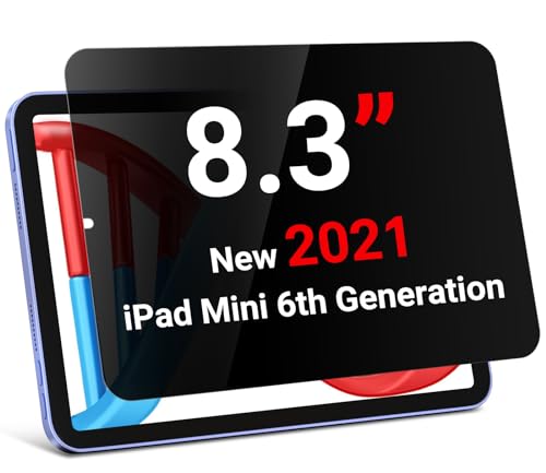 ZOEGAA Privacy Screen Protector for iPad Mini 7(2024,A17 Pro 7th Gen) /iPad Mini 6(2021,6th Gen),Anti Blue Light Anti-Spy Matte Screen Film Guard Screen Protector for 8.3 - size: iPad Mini 6 8.3 inch 2021