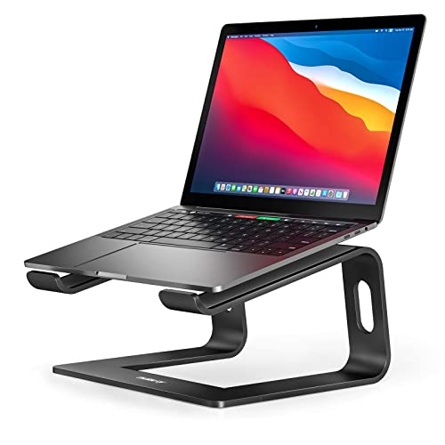 Nulaxy Full Aluminum Laptop Stand, Stable Support to 22 lbs, Black | Detachable for Portable Storage, Easy Setup, Saves Desk Space, Compatible with 10-16 Inch Laptops, Office Desk Accessories - color: C-Black