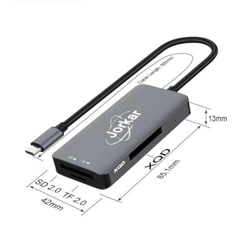 XQD Card Reader USB-C, XQD to USB C Camera Memory Card Reader, Compatible with Sony Nikon Cameras, 3 in 1 XQDs & SD & Micro SD TF Card Readers (Not for CFexpress) - size: XQD Card Reader