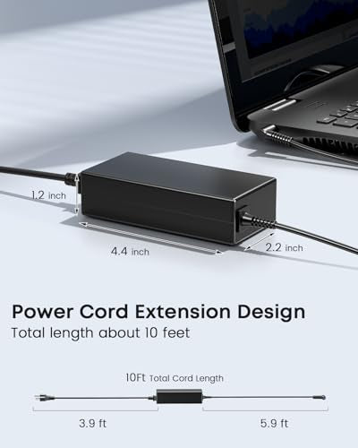 65W 45W Charger Compatible with HP Model 14 15 17 Pavilion Laptop | Smart AC Adapter 4.5mm Blue Tip, Compatible with HP x360, Envy, EliteBook, ProBook, Chromebook, Stream, Spectre