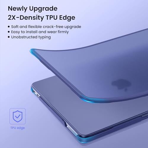 BlueSwan for MacBook Neo Case 13 inch 2026, Model A3404 A18 Pro Chip | Anti-Crack Rugged TPU Bumper, Anti-Scratch Hard Shell Protective Cover for MacBook Neo 13", Back to School Supplies - color: Frosted Indigo