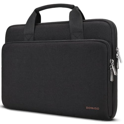 DOMISO 17 inch Laptop Sleeve Protective Case Cover Compatible with 17-17.3 inch HP Dell ASUS Lenovo Chromebook,Waterproof Computer Cases Bag with Handle,Black - color: Black, size: 17-17.3 inch