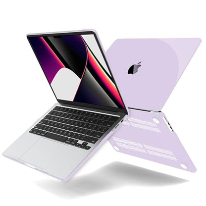 B BELK Compatible with MacBook Pro 14 inch Case 2026-2021 M5 M4 M3 M2 M1 A3427 A3426 A3434 A3112 A3185 A3401 A2918 A2992 A2779 A2442, Plastic Hard Shell Case+Keyboard Cover+Screen Protector, Purple - color: Clear Purple