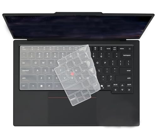 Silicone Keyboard Cover Compatible for 2026 Lenovo ThinkPad X1 Carbon Gen 14 Aura & ThinkPad X1 2-in-1 Gen 11 Aura 14” Laptop (Not for X1 Carbon Gen 13/12/11/10/9, ThinkPad X1 2-in-1 Gen 10/9) (Clear) - color: Clear
