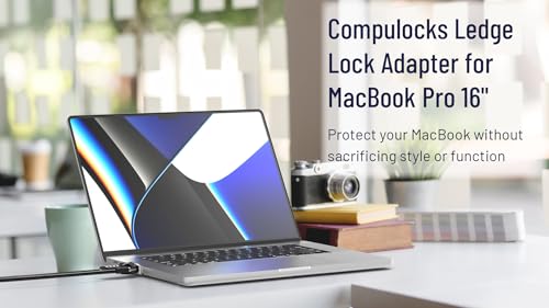 Compulocks Ledge Lock Adapter for MacBook Pro 16" M1,M2,M3, M4,M5 with Combination Cable Lock Silver - size: Combination Lock