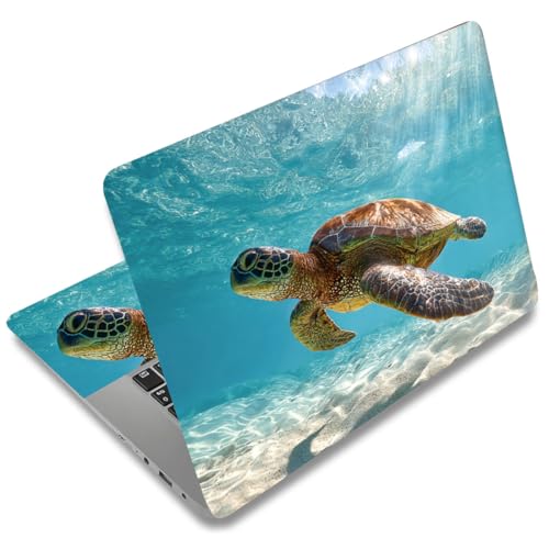 SUPERDANT Laptop Skin Sticker Sea Turtle Laptop Decals Personalized Universal Notebook Computer Wrap Vinyl Skin Stickers Cover Art Decal Removable 12-15.6 Inch Waterproof Scratch-Resistant Gifts - style: Sea Turtle