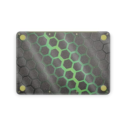 Glossy Glitter Laptop Skin Compatible with Apple MacBook Neo - Green Hex - Premium 3M Vinyl Protective Wrap Decal Cover - Easy to Apply | Crafted in the USA by MightySkins - color: Green Hex, size: MacBook Neo Full Cover Skin, style: Glossy Glitter Finish
