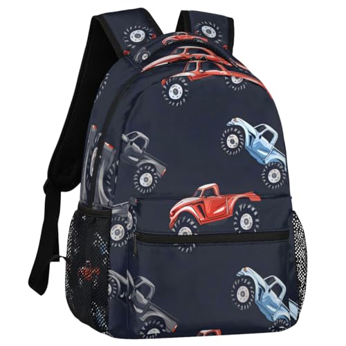 Monster Truck Backpack for Women Men Adults Shoulder Computer Laptop Backpack Sports Hiking Gym Workout Travel Casual Daypack - color: Multicolor 9