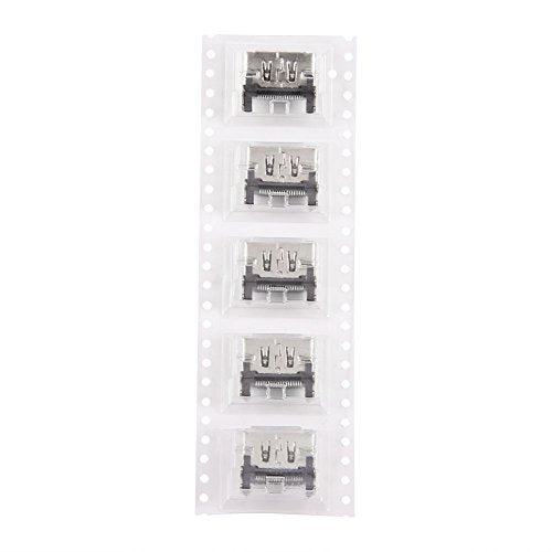 Zerone 5Pcs HDMI Port for, HDMI Port Socket Interface Connector Replacement Repair Part for 4 Console