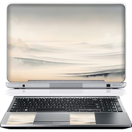13 13.3 Inch Laptop Skin Sticker Cover Premium Sticker Cover Art Decal Decorative (Included 2 Wrist Pad Skins) - Misty Landscape - color: 3719, size: 13 Inch