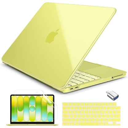 Batianda CrystalAir Case for MacBook Neo 13 Inch 2026, Crystal Citrus | 4-in-1 Bundle Ultra Clear Slim Hard Shell, Lightweight Everyday Protection for MacBook Neo 13 Inch 2026 Model A3404 - color: Crystal Citrus