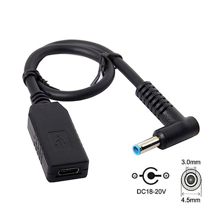 chenyang USB C to DC 20V 4.5x3.0mm Power Plug PD 65W Emulator Trigger Charge Cable for Laptop - style: For DC4.5x3.0mm 20V