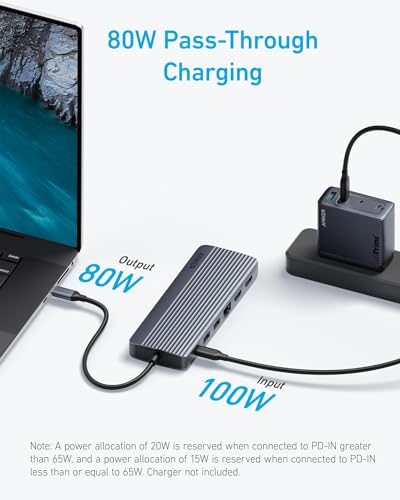 Anker Laptop Docking Station, 14 in 1 USB C Hub, Triple Display with 2 x 4K HDMI, 1080p VGA, 80W Power Delivery, 5Gbps USB-A/C Data Ports for Dell XPS and More (Charger not Included) (Pack of 2) - size: 14 in 1 USB C Hub (Pack of 2)