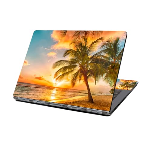 Laptop Skin Sticker Decal,12" 13" 13.3" 14" 15" 15.4" 15.6 inch Personalized Laptop Vinyl Skin Sticker Cover Art Decal Universal Protector Notebook PC Cover Case (Beach,Sunset) - color: Beach,Sunset