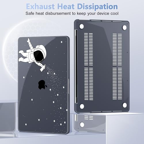 May Chen Case for MacBook Pro 13 inch M2 2023,2022,2021,2020 A2338 M1 A2251 A2289, Plastic Hard Shell Case for MacBook Pro 13" with Touch Bar Fits Touch ID, Astronaut Space - color: Astronaut Space