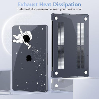 May Chen Case for MacBook Pro 13 inch M2 2023,2022,2021,2020 A2338 M1 A2251 A2289, Plastic Hard Shell Case for MacBook Pro 13" with Touch Bar Fits Touch ID, Astronaut Space - color: Astronaut Space