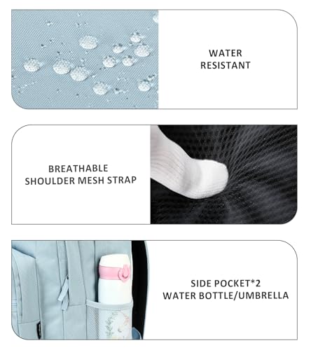 abshoo Classical Basic Womens Travel Backpack For College Men Water Resistant Bookbag (LightsteelBlue) - color: Lightsteelblue, size: 16.5 Inc