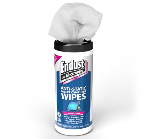 Endust For Electronics; Anti-Static Screen & Surface Cleaning Wipes; For Tablet, E-Reader, Monitor, Laptop, Phone, TV, and More; Pre-Moistened, Alcohol & Ammonia Free, 140 Wipes (Pack of 2) - size: 1 Count (Pack of 2)