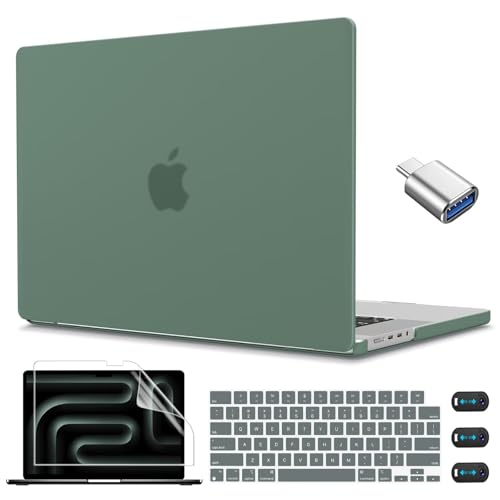 CISSOOK Compatible with MacBook Pro 14 inch Case M5 M4 M3 M2 M1, Hard Shell Case Keyboard Cover for MacBook Pro 14 A3434 A3112 A3185 A3401 A2918 A2992 A2779 A2442 2021-2026 Midnight Green - color: Midnight Green
